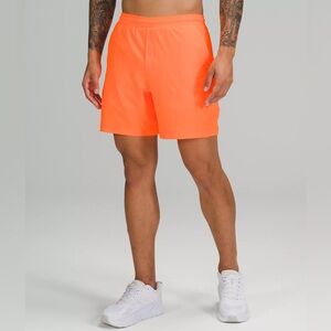 lululemon athletica Men's Bright Orange Athletic Shorts